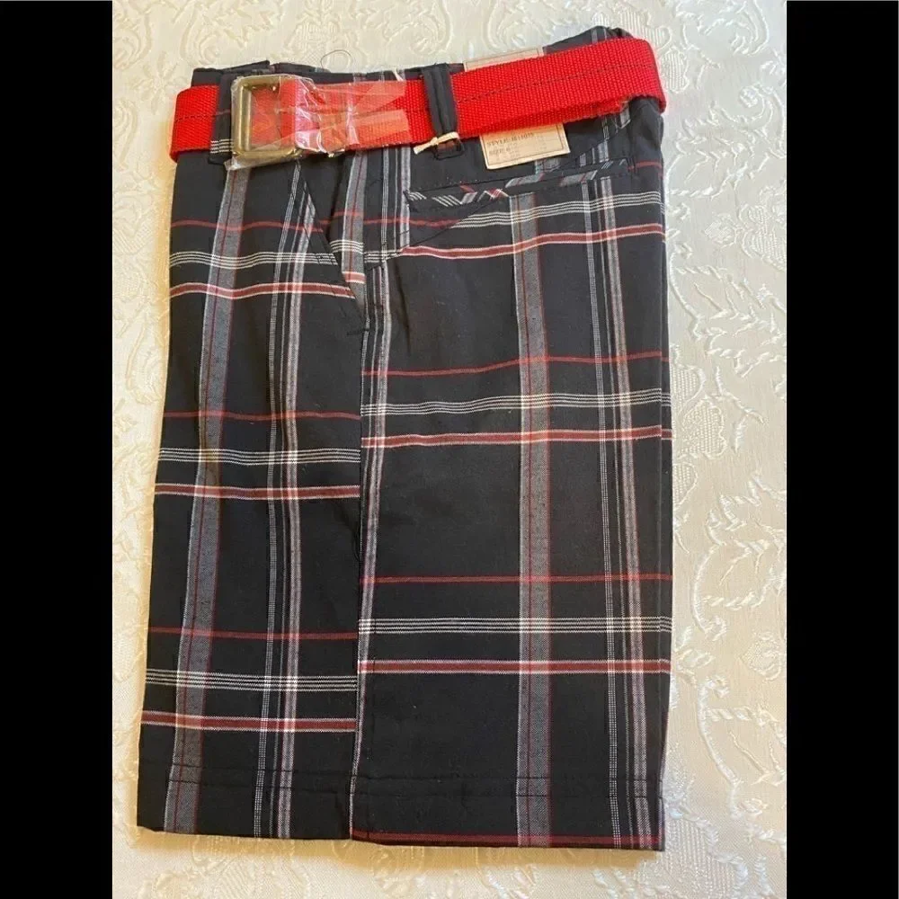 Kids Seven Souls Boys Plaid Fashion Shorts size 6